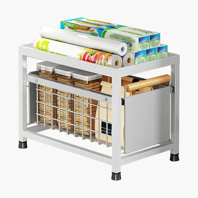 Produktbild von Heikoeco® Schrank-Organizer mit Schiebeschubladen auf hochwertigen Metallschienen (Weiß, klein)