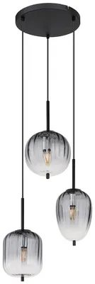 Produktbild von Hängeleuchte, Metall, Glas, rauchfarben, 3 Flammig, H 120 cm
