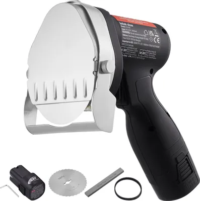 Produktbild von VEVOR Krájač na kebab 80 W Krájač na kebab, akumulátorový elektrický nôž Gyro Knife, elektrický nôž na kebab Shawarma Kebab s nastaviteľnou hrúbkou 0-8 mm, komerčný krájač na kebab so 100 mm čepeľami Black
