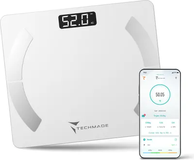 Immagine prodotto di Techmade TM-SCALE-WH bilance pesapersone Rettangolo Bianco Bilancia pesapersone elettronica