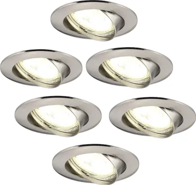 Produktbild von Ledvion 6er Set LED Einbaustrahler Rund Schwarz 3W Warmweiss