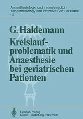 Produktbild von Kreislaufproblematik und Anaesthesie bei geriatrischen Patienten