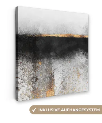 Produktbild von MuchoWow® - Leinwandbilder - Gold - Abstrakt - Luxus, Wandbild, Wanddeko Bilder Wohnzimmer, 90x90 cm