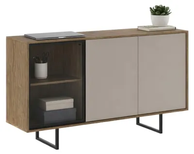 Produktbild von Capena - Anrichte, 184x40x87 cm Beige, 3 Regalböden