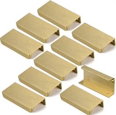 Image de Barres d'appui en aluminium - 10 pièces - couleur or - invisibles