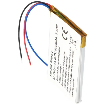 Produktbild von Akku passend für JBL Micro Li-Polymer-Akku FT403048P 3,7V, 600mAh, 2,2Wh built-in ohne Werkzeug