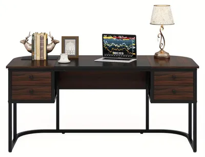 Productafbeelding van Bureau - Werktafel - Computertafel - Bureaublad - Bureaus - 160x80 cm - 4 Ruime Lades