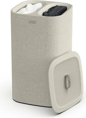 Produktbild von Joseph Tota 60-Liter-Wäschesortierkorb m. Deckel + 2 Wäschesäcken m.Griffen Ecru