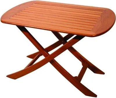 Image de ARC Marine Table pliante en teck Ile de France (non huilée)