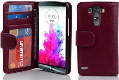 Obrázek produktu pro Cadorabo Case for LG G3 in Purple Backcover Mobilní telefon Ochranný kryt Book Case Booklet Cardholder