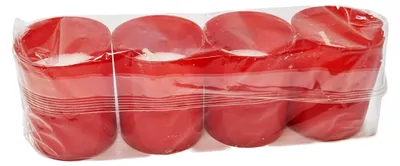 Produktbild von Jaspers Kerzen Stundenbrenner. Nr 26 rot 4er Pack