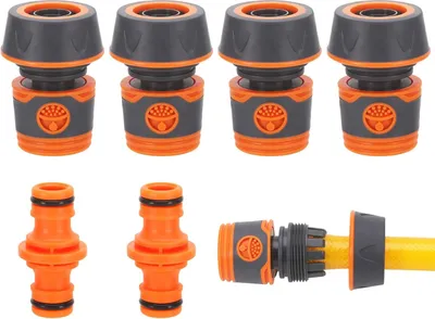 Produktbild von Schlauch Kupplungs Satz, 4 Stück 3/4 Zoll Schlauchverbinder 19 mm mit 2 Stück Kupplungs, Schlauchkupplung zur Schlauchverlängerung, Schlauchanschluss für Familie Garten