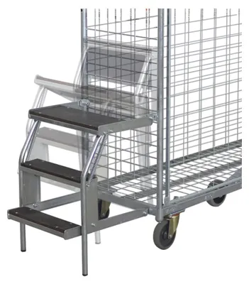 Produktbild von VARIOfit Trittleiter mit 3 Stufen für Kommissionierwagen