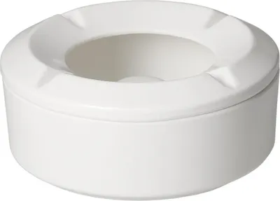 Image de Cendrier 'Atakor' - Cendrier robuste en mélamine avec couvercle - Idéal pour l'extérieur, le balcon, le camping ou le voyage - Le cendrier assure la propreté et l'ordre blanc