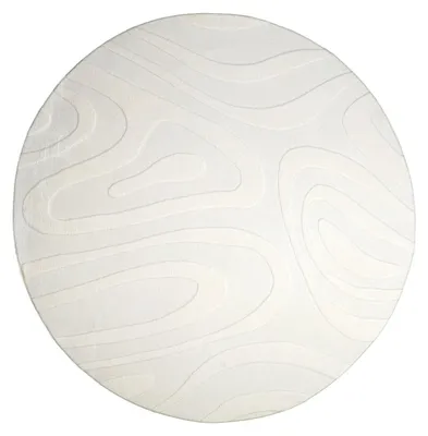 Image de Volero - Tapis Scandinave Rond - Charm Shapes Blanc - Ø 200cm