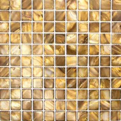 Produktbild von Mosaik Fliese Muschel beigebraun Wandfliesen Badfliese MOS150-SM2569