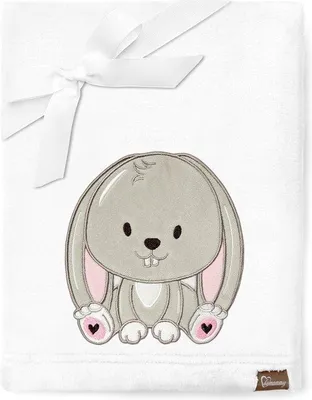 Produktbild von Famanu Babydecke Hypoallergen - Weiß mit Kaninchen