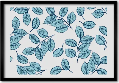 Produktbild von Bild - Bilder - Bilderrahmen - 70 cm x 50 cm - MDF-Rahmen, Wandkunst Blätter