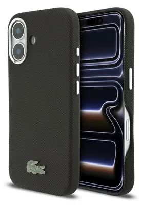 Obrázok produktu pre Púzdro Lacoste PVC Iconic Petit Pique s kovovým logom a technológiou MagSafe pre iPhone 16, čierna (57983130052)