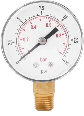 Produktbild von Mini-Drukmeter für 0-15psi/0-1bar, kleiner Zweifach-Manometer
