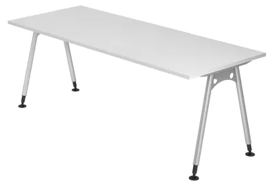 Produktbild von bümö Schreibtisch Serie-A - Nachbildung: Weiß, Größe:  200 x 80 cm