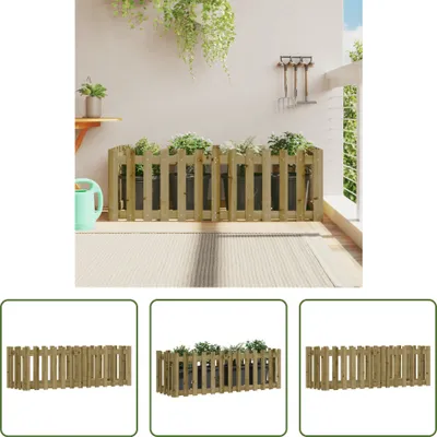Obrázok produktu pre The Living Store Vyvýšené záhony s plotom 150x50x50 cm z impregnovaného borovicového dreva