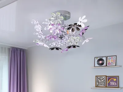 Produktbild von Reality Leuchten Wandleuchte FLOWER DH 38x22 cm bunt Wandlampe