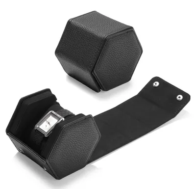 Imagen del producto de Omgoods - Caja para relojes de hombre y mujer de lujo, fabricada en cuero genuino -