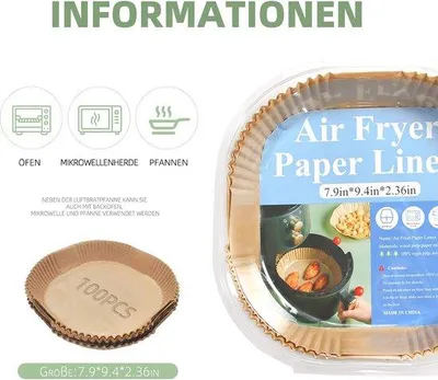 Obrázok produktu pre Papier do fritézy bez BPA, 20–24 cm, odolný voči oleju, 100 kusov