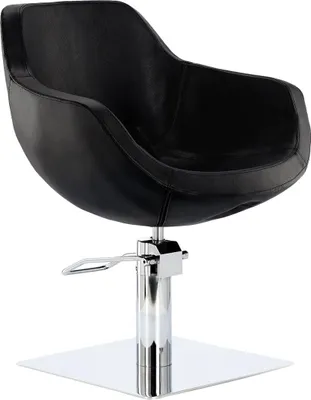 Produktbild von Friseurstuhl Laura Hydraulischer Drehstuhl für Friseursalon Chromfußstütze Friseurstuhl