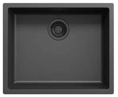 Productafbeelding van Keukenwastafel 50x40 cm, zwart, inbouw- en opbouwmodel, Pure.Sink
