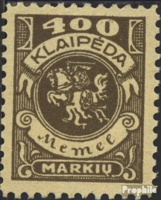 Produktbild von Briefmarken Memelgebiet 1923 Mi 148 mit Falz Wappenreiter