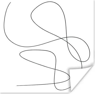 Produktbild von MuchoWow® Poster Linienkunst - Minimalismus - Abstrakt 50x50 cm - Wohnzimmerdekoration