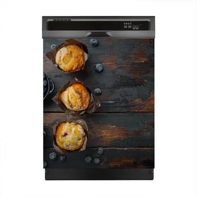 Produktbild von Aufkleber sticker 60x70 cm Dekorative folie Spülmaschine - Blaubeeren Muffin