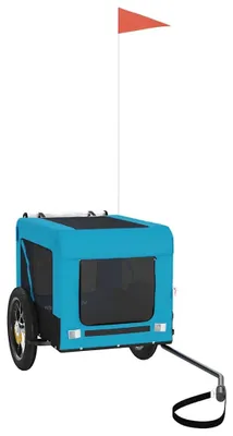Immagine prodotto di vidaXL Cani da Rimorchio per Biciclette Tessuto Oxford Blu e Nero & Ferro