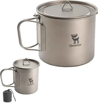 Immagine prodotto di Qunature Titan Tasse Camping Topf Outdoor Becher 1100ml