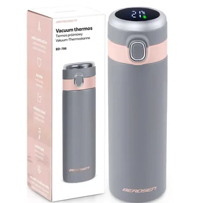 Produktbild von Berdsen BD-786 Vakuum-Thermoskanne 450 ml, grau