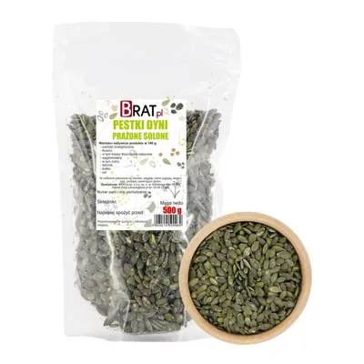 Obrázek produktu pro Pražená solená dýňová semínka 500g Brat.pl