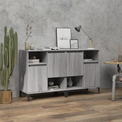 Produktbild von Sideboards 2 Stk. Grau Sonoma 60x35x70 cm Holzwerkstoff , Kommoden Design 2024