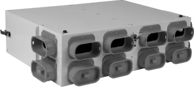 Produktbild von Wolf Luftverteiler DN125 für CWL-F-150 6 Stutzen 50x100 mit 3 Rohrkappen - 2577430