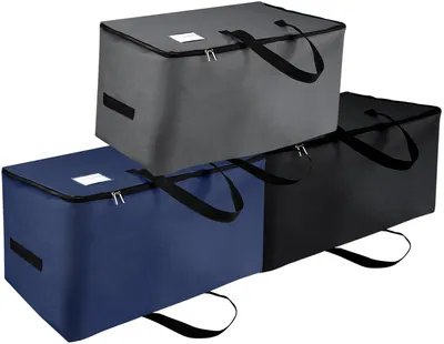 Imagen del producto de Juego de 3 bolsas de almacenamiento con cremallera para ropa y ropa de cama
