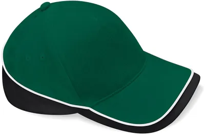 Immagine prodotto di Berretto / Cappello da competizione Beechfield B171 | Teamwear - Colore: Verde bottiglia/Nero/Bianco - Taglia: Unica