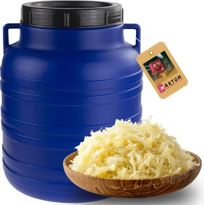 Productafbeelding van Kunststof emmer voor het inmaken van augurken en zuurkool, met handvat, 10 liter