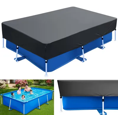 Produktbild von Schwimmbadabdeckung 220 x 150 cm - Rechteckig - Sommer/Winter - Sonnensegel - Wasserdampfreduktion 95% - Einfache Installation