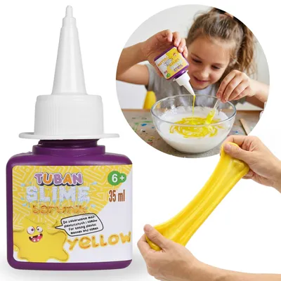 Produktbild von Tuban Gelber Farbstoff für Slime & Modelliermasse 35 ml – Flüssige Farbe zum Einfärben, geeignet für Kinder ab 6 Jahren