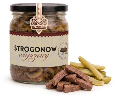 Zdjęcie produktu dla Strogonow wieprzowy 400g - Schronisko Bukowina