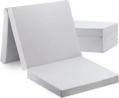 Produktbild von Materac do łóżka dla gości składany 195x65x8 cm - materac dla gości składany materac składany ze zdejmowanym ekologicznym pokrowcem materac podłogowy szary