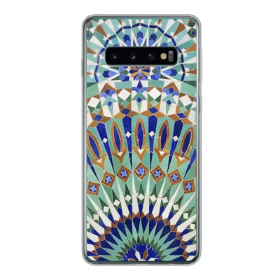 Produktbild von MuchoWow® Handyhülle Schutzhülle Hülle für Samsung Galaxy S10 Eine marokkanische Mosaikwand mit verschiedenen Formen Silikon Softcase Handy Hülle - Handytasche