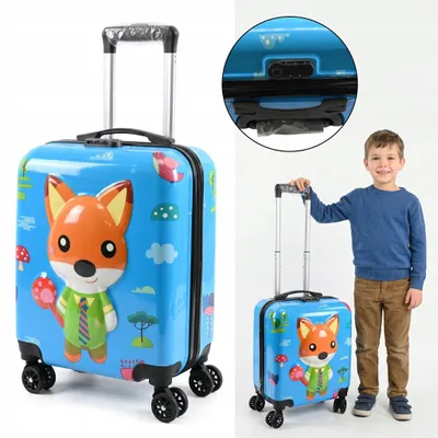 Produktbild von Kinderkoffer Handgepäck mit 4 Rollen & Zahlenschloss - Robuster ABS Reisekoffer für Kinder