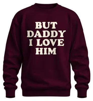Immagine prodotto di But Daddy I Love Him Papa I Love Him Love Gift Vintage Unisex Felpa Pullover, Borgogna, XXL